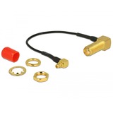 DeLOCK Ant. SMA 90° BU>MMCX 90° St 10cm, 89626, Adaptador gris/Dorado, 89626