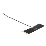 DeLOCK TETRA antena para red MHF negro, 0.430 - 0.470 GHz, 50 Ω, MHF, Polarización linear, 0,15 m, 1.13 mm