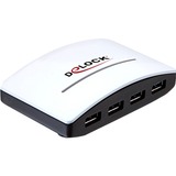 DeLOCK USB 3.0 External HUB 4 Port 5000 Mbit/s Negro, Blanco, Hub USB blanco/Negro, 5000 Mbit/s, Negro, Blanco, 5 V, 4 A, Windows 2000/XP/XP-64/Vista/Vista-64/7/7-64, Linux ex 2.6.31, Mac ex 10.5, USB 3.2 Gen 1 (3.1 Gen 1), Minorista