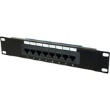 Digitus CAT 5e, panel de conexión clase D, sin apantallar, Patch Panel negro/Gris, panel de conexión clase D, sin apantallar, RJ-45, Cat5e, Negro, Montaje en bastidor, 1U, EIA/TIA 568 ISO/IEC DIS 11801