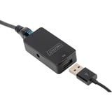 Digitus Cable alargador USB, USB 2.0, Extensor USB negro, USB 2.0, 200 mm, 105 mm, 220 mm, 37 mm, 5 - 45 °C, 0 - 45 °C