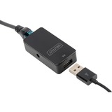 Digitus Cable alargador USB, USB 2.0, Hub USB negro, USB 2.0, 200 mm, 105 mm, 220 mm, 37 mm, 5 - 45 °C, 0 - 45 °C
