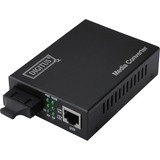 Digitus Convertidores de red negro, 1000 Mbit/s, 1000Base-T, IEEE 802.3, IEEE 802.3u, IEEE 802.3z, Gigabit Ethernet, Completo, Semi (dúplex), SC