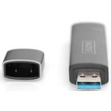 Digitus Dual Card Reader Hub USB-C™ / USB 3.0, OTG, Lector de tarjetas gris, OTG, MicroSD (TransFlash), SD, Aluminio, 5000 Mbit/s, Aluminio, CE, USB 3.2 Gen 1 (3.1 Gen 1) Type-A/Type-C