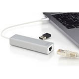 Digitus Hub de USB 3.0 Type-C™ con Gigabit Ethernet, Hub USB blanco/Plateado, USB 3.2 Gen 1 (3.1 Gen 1) Type-C, USB 3.2 Gen 1 (3.1 Gen 1) Type-A, 1000 Mbit/s, Gris, Blanco, China, Gigabit Ethernet