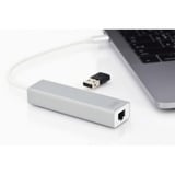 Digitus Hub de USB 3.0 Type-C™ con Gigabit Ethernet, Hub USB blanco/Plateado, USB 3.2 Gen 1 (3.1 Gen 1) Type-C, USB 3.2 Gen 1 (3.1 Gen 1) Type-A, 1000 Mbit/s, Gris, Blanco, China, Gigabit Ethernet