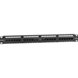 Digitus Panel de conexión CAT 5e, Patch Panel negro, RJ-45, Cat5e, Negro, 515 mm, 60 mm, 654 g, Minorista