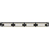 Digitus Panel de conexión CAT 5e, Patch Panel negro, RJ-45, Cat5e, Negro, 515 mm, 60 mm, 654 g, Minorista