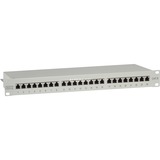 Digitus Panel de conexión clase E, CAT 6, Patch Panel gris claro, CAT 6, RJ-45, Cat6, Gris, Montaje en bastidor, 1U, LSA, Minorista