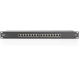 Digitus Panel de conexión clase E, CAT 6, Patch Panel negro, CAT 6, IEEE 802.3af, IEEE 802.3at, RJ-45, Oro, 26/22, 30 N, Negro