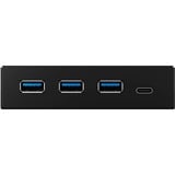 ICY BOX IB-HUB1418-i3 USB 3.2 Gen 1 (3.1 Gen 1) Type-A 5000 Mbit/s Negro, Panel frontal negro, USB 3.2 Gen 1 (3.1 Gen 1) Type-A, USB 3.2 Gen 1 (3.1 Gen 1) Type-A, USB 3.2 Gen 1 (3.1 Gen 1) Type-C, 5000 Mbit/s, Negro, Metal, China