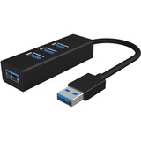 ICY BOX IB-HUB1419-U3 USB 3.2 Gen 1 (3.1 Gen 1) Type-A 5000 Mbit/s Negro, Hub USB negro, USB 3.2 Gen 1 (3.1 Gen 1) Type-A, USB 3.2 Gen 1 (3.1 Gen 1) Type-A, 5000 Mbit/s, Negro, Aluminio, Poder