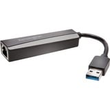 Kensington Adaptador UA0000E USB-A Ethernet: negro, Adaptador de red negro, Alámbrico, USB, Ethernet, 5000 Mbit/s, Negro