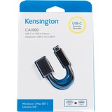 Kensington Adaptador USB-C CA1000 a USB-A negro, USB C, USB A, USB 3.2 Gen 2 (3.1 Gen 2), 5000 Mbit/s, Negro