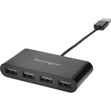 Kensington Hub USB 2.0 de 4 puertos negro, USB 2.0, USB 2.0, 480 Mbit/s, Negro, macOS 10.6 or above; Windows XP or above, 1 pieza(s)