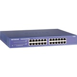 Netgear 24-port Gigabit Rack Mountable Network Switch No administrado Azul, Interruptor/Conmutador azul, No administrado, Bidireccional completo (Full duplex), Montaje en rack