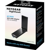 Netgear A7000 WLAN 1900 Mbit/s, Adaptador de red Inalámbrico, USB, WLAN, Wi-Fi 5 (802.11ac), 1900 Mbit/s, Negro