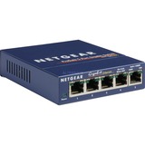 Netgear GS105 Dispositivo de redes, Interruptor/Conmutador azul, Netgear GS105, No administrado, Gigabit Ethernet (10/100/1000), Bidireccional completo (Full duplex), Minorista