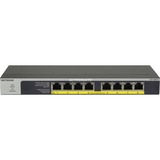 Netgear GS108LP No administrado Gigabit Ethernet (10/100/1000) Energía sobre Ethernet (PoE) 1U Negro, Gris, Interruptor/Conmutador No administrado, Gigabit Ethernet (10/100/1000), Energía sobre Ethernet (PoE), Montaje en rack, 1U, Montaje de pared