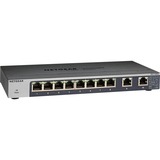 Netgear GS110MX No administrado 10G Ethernet (100/1000/10000) Negro, Interruptor/Conmutador No administrado, 10G Ethernet (100/1000/10000), Montaje en rack