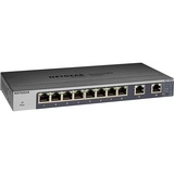 Netgear GS110MX No administrado 10G Ethernet (100/1000/10000) Negro, Interruptor/Conmutador No administrado, 10G Ethernet (100/1000/10000), Montaje en rack