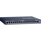 Netgear GS116 No administrado Gris, Interruptor/Conmutador azul, No administrado, Bidireccional completo (Full duplex), Minorista
