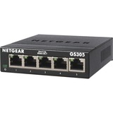 Netgear GS305 Dispositivo de redes, Interruptor/Conmutador negro, Netgear GS305, No administrado, L2, Gigabit Ethernet (10/100/1000), Montaje de pared