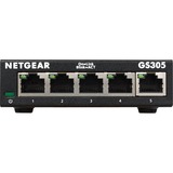 Netgear GS305 Dispositivo de redes, Interruptor/Conmutador negro, Netgear GS305, No administrado, L2, Gigabit Ethernet (10/100/1000), Montaje de pared