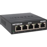 Netgear GS305 Dispositivo de redes, Interruptor/Conmutador negro, Netgear GS305, No administrado, L2, Gigabit Ethernet (10/100/1000), Montaje de pared