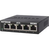 Netgear GS305 No administrado L2 Gigabit Ethernet (10/100/1000) Negro, Interruptor/Conmutador negro, No administrado, L2, Gigabit Ethernet (10/100/1000), Montaje de pared