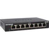Netgear GS308-300PES Dispositivo de redes, Interruptor/Conmutador negro, Netgear GS308-300PES, No administrado, L2, Gigabit Ethernet (10/100/1000), Montaje de pared