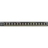 Netgear GS316PP No administrado Gigabit Ethernet (10/100/1000) Energía sobre Ethernet (PoE) Negro, Interruptor/Conmutador No administrado, Gigabit Ethernet (10/100/1000), Bidireccional completo (Full duplex), Energía sobre Ethernet (PoE), Montaje en rack, Montaje de pared