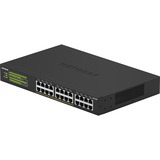 Netgear GS324P No administrado Gigabit Ethernet (10/100/1000) Energía sobre Ethernet (PoE) 1U Negro, Interruptor/Conmutador No administrado, Gigabit Ethernet (10/100/1000), Bidireccional completo (Full duplex), Energía sobre Ethernet (PoE), Montaje en rack, 1U
