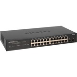 Netgear GS324T Gestionado Gigabit Ethernet (10/100/1000) Negro, Interruptor/Conmutador Gestionado, Gigabit Ethernet (10/100/1000), Bidireccional completo (Full duplex), Montaje en rack