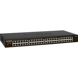 Netgear GS348 No administrado Gigabit Ethernet (10/100/1000) 1U Negro, Interruptor/Conmutador No administrado, Gigabit Ethernet (10/100/1000), Montaje en rack, 1U