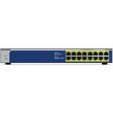 Netgear GS516PP No administrado Gigabit Ethernet (10/100/1000) Energía sobre Ethernet (PoE) Azul, Gris, Interruptor/Conmutador No administrado, Gigabit Ethernet (10/100/1000), Bidireccional completo (Full duplex), Energía sobre Ethernet (PoE), Montaje en rack