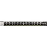 Netgear GS752TP Gestionado L2/L3/L4 Gigabit Ethernet (10/100/1000) Energía sobre Ethernet (PoE) 1U Negro, Interruptor/Conmutador Gestionado, L2/L3/L4, Gigabit Ethernet (10/100/1000), Energía sobre Ethernet (PoE), Montaje en rack, 1U