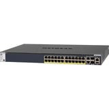 Netgear M4300-28G-PoE+ Gestionado L2/L3/L4 10G Ethernet (100/1000/10000) Energía sobre Ethernet (PoE) 1U Negro, Interruptor/Conmutador Gestionado, L2/L3/L4, 10G Ethernet (100/1000/10000), Energía sobre Ethernet (PoE), Montaje en rack, 1U