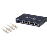 Netgear ProSafe 8-Port Gigabit Desktop Switch No administrado Gigabit Ethernet (10/100/1000) Azul, Interruptor/Conmutador azul, No administrado, Gigabit Ethernet (10/100/1000), Bidireccional completo (Full duplex), Minorista