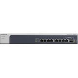 Netgear XS508M No administrado 10G Ethernet (100/1000/10000) Gris, Plata, Interruptor/Conmutador No administrado, 10G Ethernet (100/1000/10000), Montaje en rack