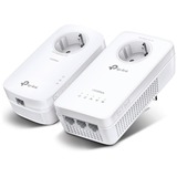 TP-Link AV1300 1300 Mbit/s Ethernet Wifi Blanco 2 pieza(s), Powerline + Wi-Fi blanco, 1300 Mbit/s, IEEE 1901, IEEE 802.11a, IEEE 802.11ac, IEEE 802.11b, IEEE 802.11g, IEEE 802.11n, IEEE 802.3, IEEE..., Gigabit Ethernet, 10,100,1000 Mbit/s, Wi-Fi 5 (802.11ac), 802.11a, Wi-Fi 5 (802.11ac), 802.11b, 802.11g, Wi-Fi 4 (802.11n)