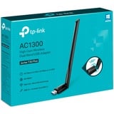 TP-Link Archer T3U Plus WLAN 867 Mbit/s, Adaptador Wi-Fi negro, Inalámbrico, USB, WLAN, Wi-Fi 5 (802.11ac), 867 Mbit/s, Negro