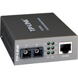 TP-Link Omada MC100CM convertidor de medio 100 Mbit/s 1310 nm Multimodo Negro gris, 100 Mbit/s, IEEE 802.3, IEEE 802.3u, IEEE 802.3x, 10,100 Mbit/s, Completo, Semi (dúplex), Cat3, Cat4, Cat5, Cat5e, 2000 m