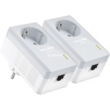 TP-Link TL-PA4010P KIT V5 adaptador de red PowerLine 600 Mbit/s Ethernet Blanco 2 pieza(s), PowerLAN blanco, 600 Mbit/s, IEEE 802.3, IEEE 802.3u, Ethernet rápido, 10,100 Mbit/s, HomePlug AV, OFDM, Kit