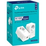 TP-Link TL-PA7017P KIT adaptador de red PowerLine 1000 Mbit/s Ethernet Blanco 2 pieza(s), PowerLAN blanco, 1000 Mbit/s, IEEE 1901, IEEE 802.3, IEEE 802.3ab, IEEE 802.3u, Tipo E, Gigabit Ethernet, 10,100,1000 Mbit/s, HomePlug AV2