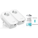 TP-Link TL-PA8010P KIT adaptador de red PowerLine 1300 Mbit/s Ethernet Blanco 2 pieza(s), PowerLAN blanco, 1300 Mbit/s, IEEE 802.3, IEEE 802.3ab, IEEE 802.3u, Tipo E / F, Gigabit Ethernet, 10,100,1000 Mbit/s, 10BASE-T, 100BASE-TX, 1000BASE-T
