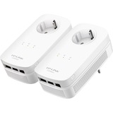 TP-Link TL-PA8030P KIT adaptador de red PowerLine 1200 Mbit/s Ethernet Blanco 2 pieza(s), PowerLAN blanco, 1200 Mbit/s, IEEE 802.3, IEEE 802.3ab, IEEE 802.3u, Gigabit Ethernet, 10,100,1000 Mbit/s, 10BASE-T, 100BASE-TX, 1000BASE-T, HomePlug AV2