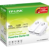TP-Link TL-PA8030P KIT adaptador de red PowerLine 1200 Mbit/s Ethernet Blanco 2 pieza(s), PowerLAN blanco, 1200 Mbit/s, IEEE 802.3, IEEE 802.3ab, IEEE 802.3u, Gigabit Ethernet, 10,100,1000 Mbit/s, 10BASE-T, 100BASE-TX, 1000BASE-T, HomePlug AV2