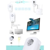 TP-Link TL-PA8030P KIT adaptador de red PowerLine 1200 Mbit/s Ethernet Blanco 2 pieza(s), PowerLAN blanco, 1200 Mbit/s, IEEE 802.3, IEEE 802.3ab, IEEE 802.3u, Gigabit Ethernet, 10,100,1000 Mbit/s, 10BASE-T, 100BASE-TX, 1000BASE-T, HomePlug AV2
