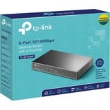 TP-Link TL-SF1008P No administrado Fast Ethernet (10/100) Energía sobre Ethernet (PoE) Negro, Interruptor/Conmutador negro, No administrado, Fast Ethernet (10/100), Bidireccional completo (Full duplex), Energía sobre Ethernet (PoE)